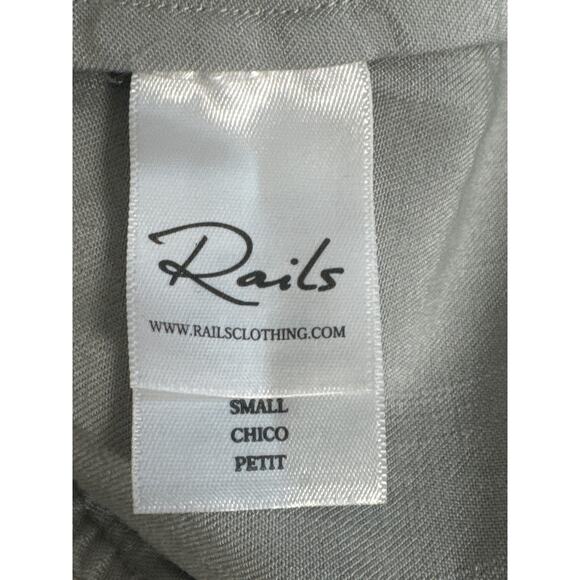 Rails Kennedy Button Down Long Sleeve Romper in Mint Size S - Picture 8 of 15